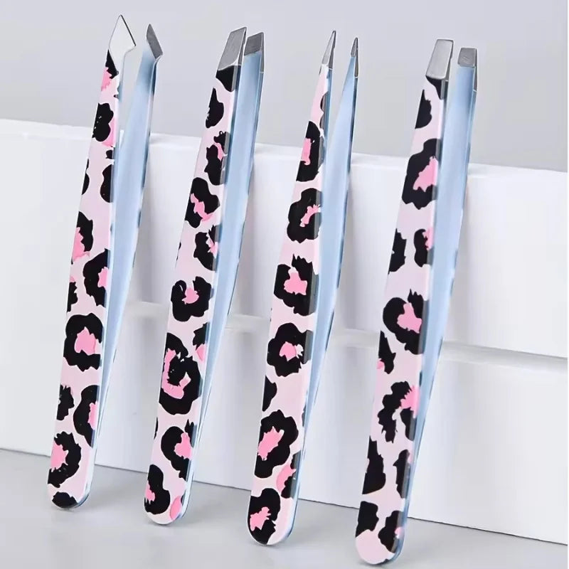 4-Piece Portable Eyebrow Grooming Kit | Tweezers for Men & Women Eyebrow Grooming Kit QXL 4pc