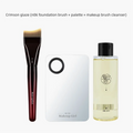 Flat-Head Foundation Brush Set with Palette & Cleaner Foundation Brush Set QXL N06 foundation brush