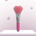 Wooden Handle Loose Powder & Blush Brush | Soft Synthetic Loose Powder Brush QXL Heart-shaped Powder