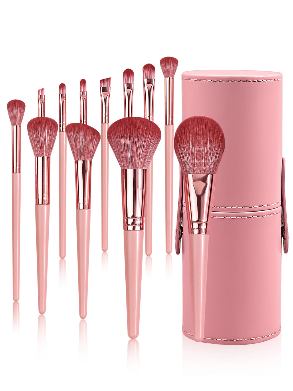 13-Piece Professional Makeup Brush Set – Pink | Full Kit Makeup Brush Set QXL