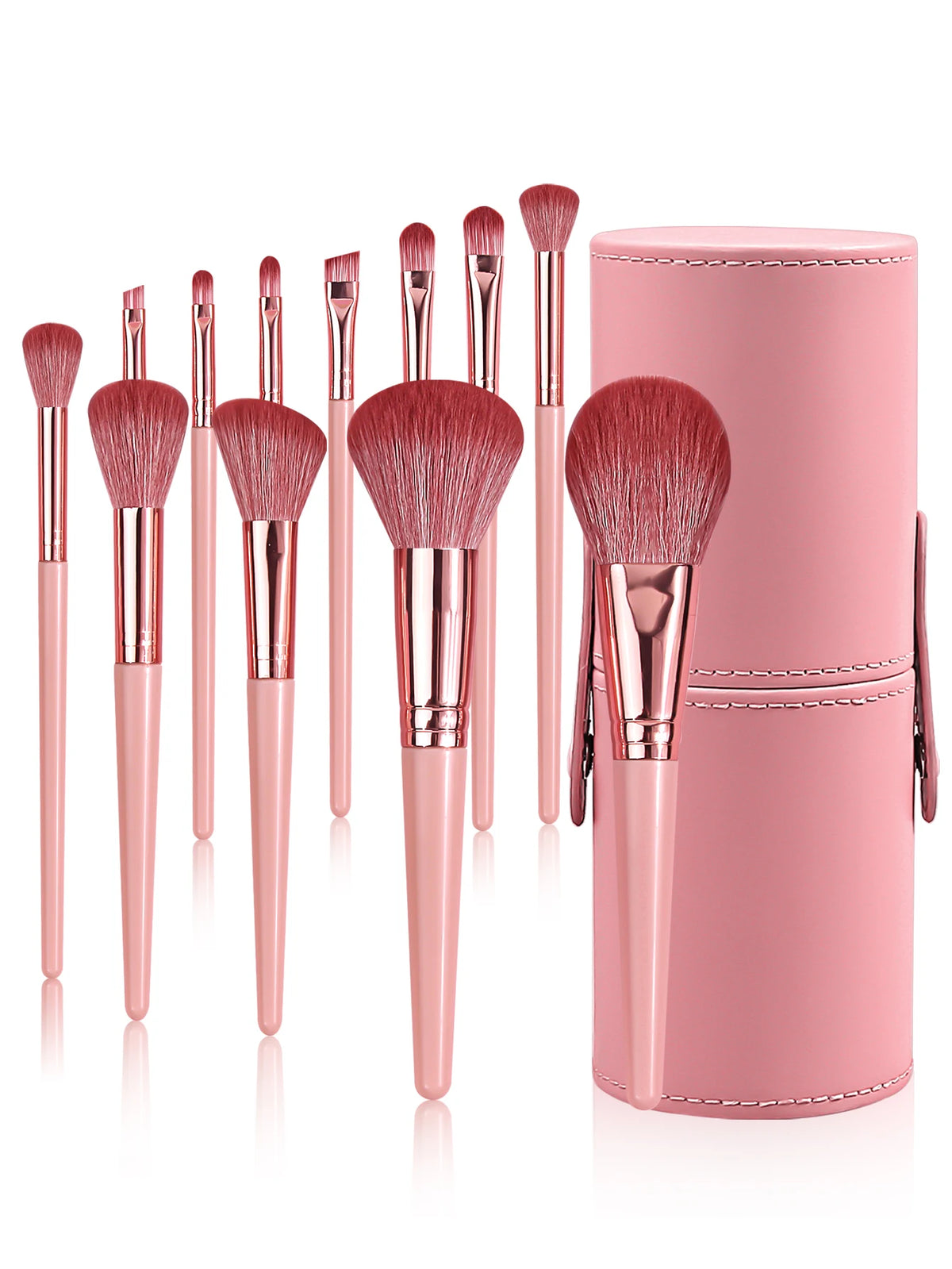 13-Piece Professional Makeup Brush Set – Pink | Full Kit Makeup Brush Set QXL