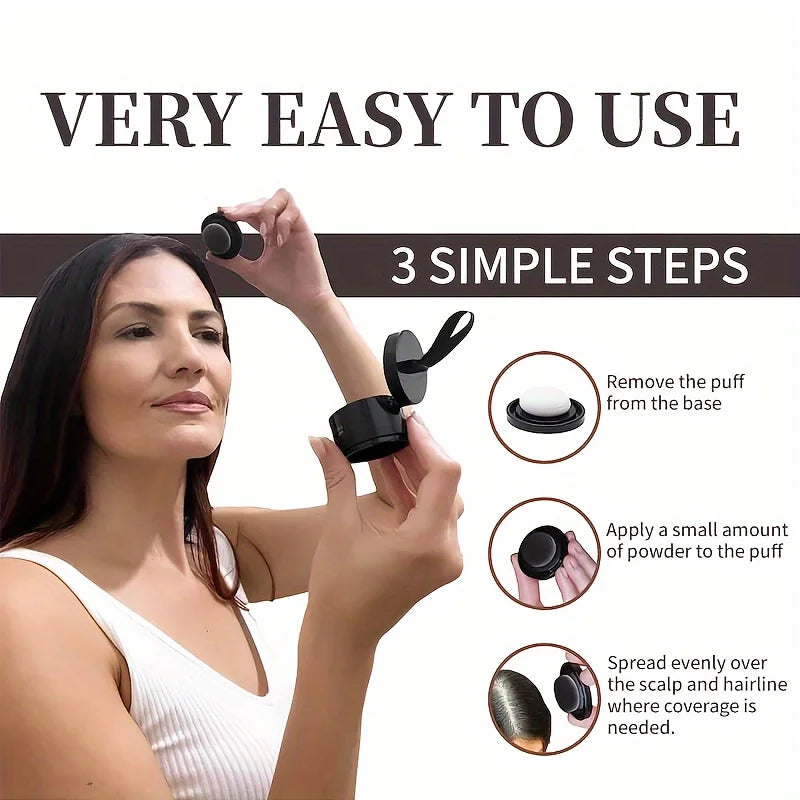 3-in-1 Hairline, Eyebrow & Contour Powder Set + Brush Eyebrow & Contour Powder QXL