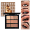 VERONNI 9-Color Chocolate Eyeshadow Palette – Matte & Glitter Eyeshadow Palette QXL 9 Color Brown