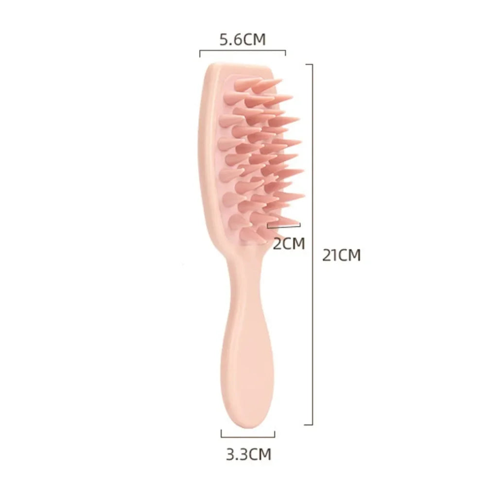 Silicone Scalp Massage Brush | Long Handle Shampoo Hair Comb Scalp Massage Brush QXL