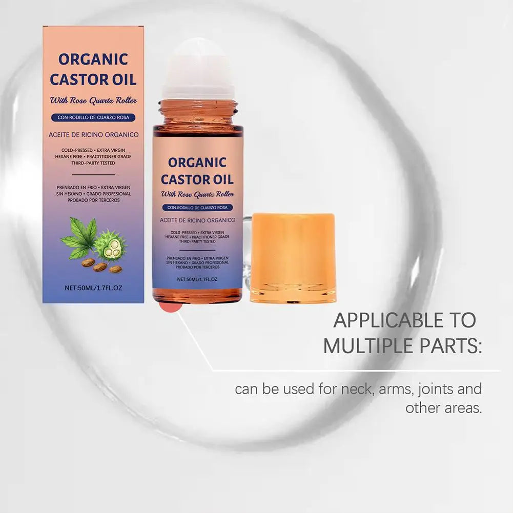 50ml Castor Oil Rollerball Body Oil | Deep Hydration Rollerball Body Oil QXL