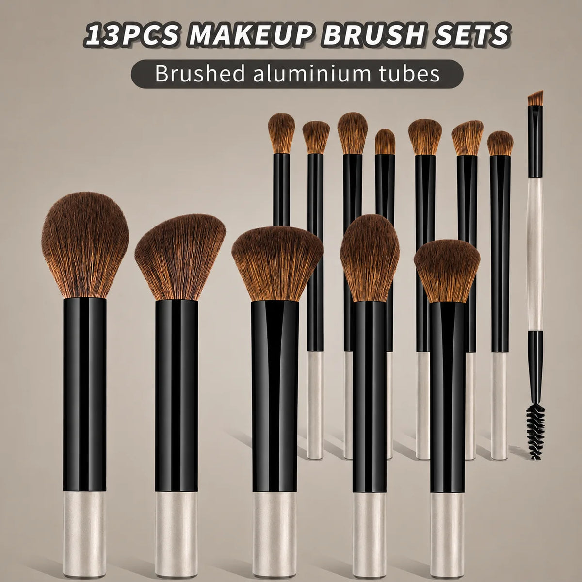 LUXEBLEND 22-Pc Makeup Brush Set | Powder, Blush & Eye Makeup Brush Set QXL 13pcs