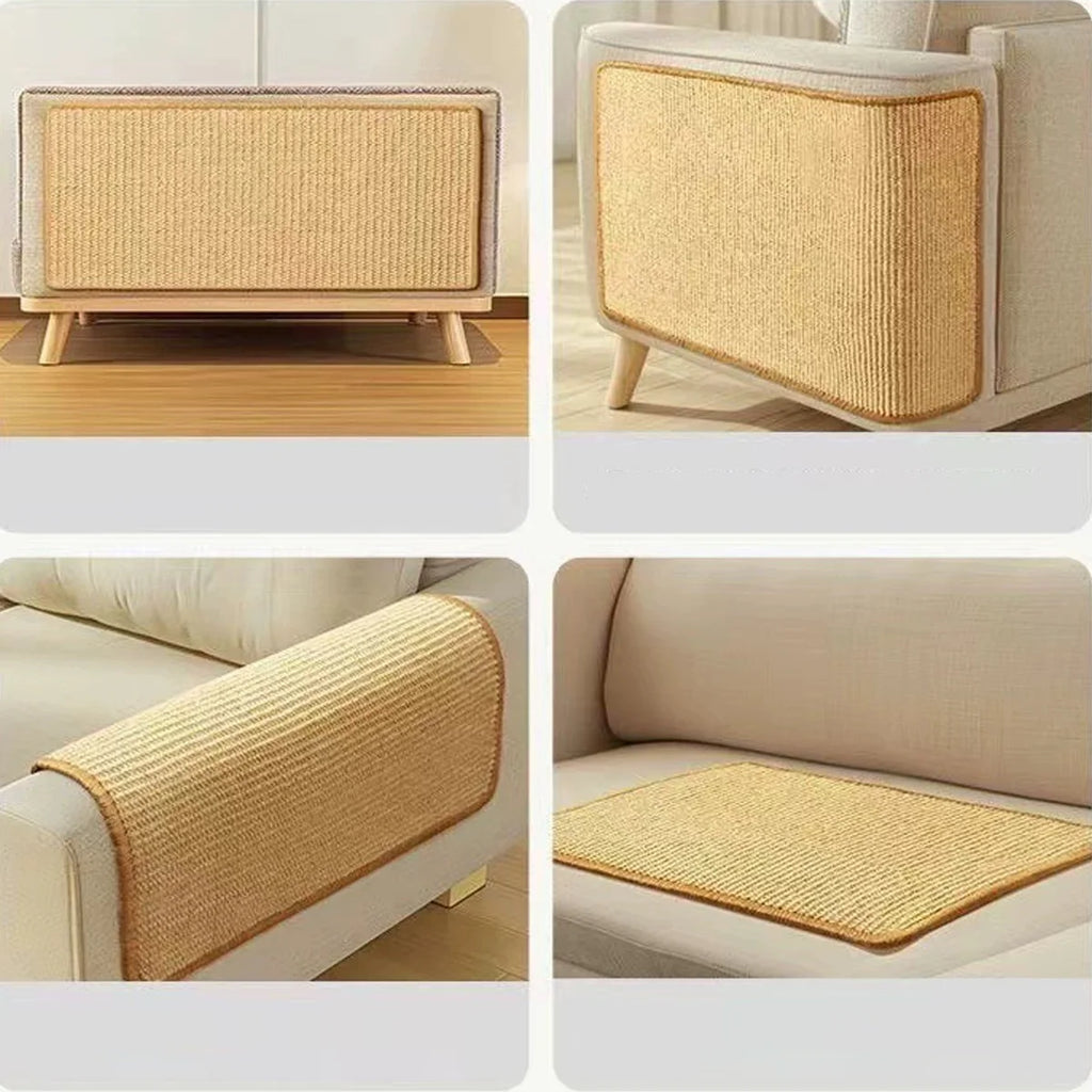 Sisal Cat Scratching Pad | Velcro Wall-Mount Scratch Mat Cat Scratching Pad QXL