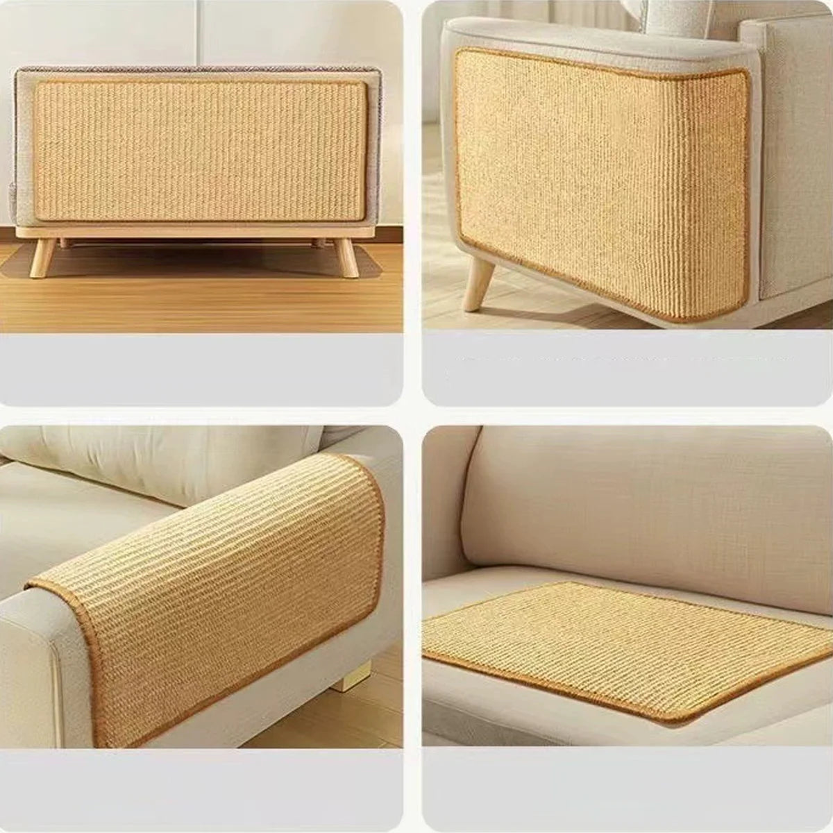 Sisal Cat Scratching Pad | Velcro Wall-Mount Scratch Mat Cat Scratching Pad QXL