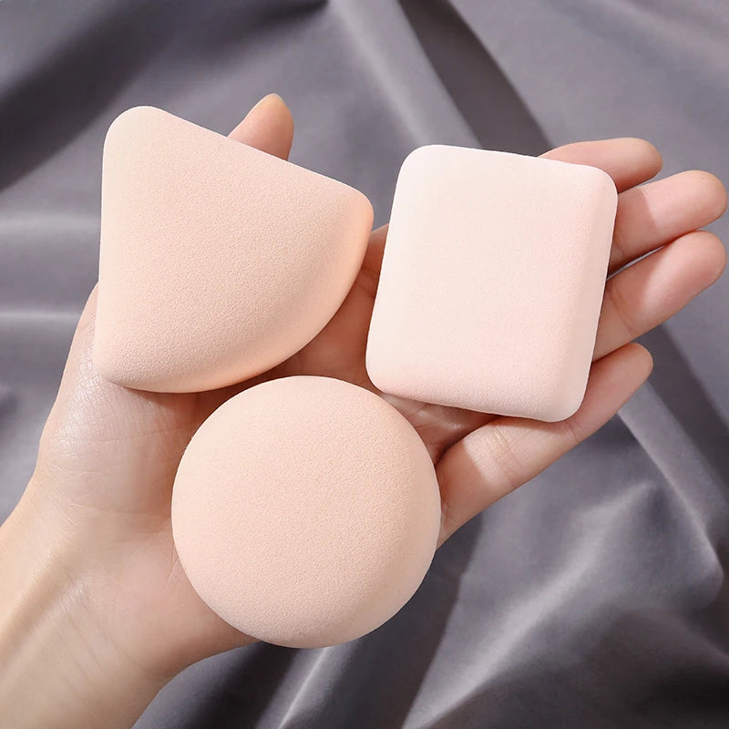 3-Pack Soft Makeup Sponge Puff | Dry & Wet Foundation Blender Makeup Sponge Puff QXL