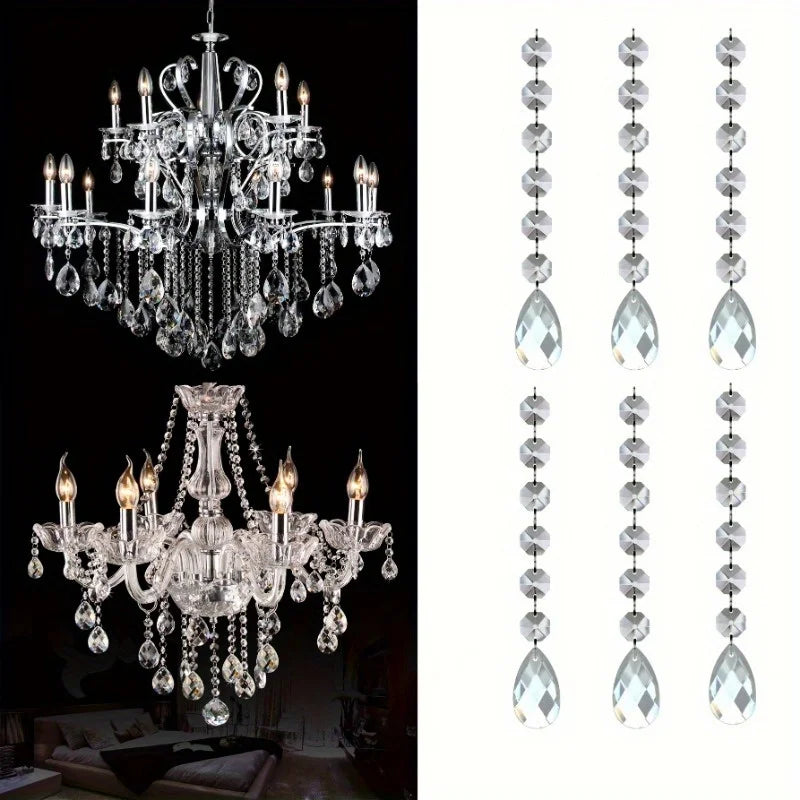 Acrylic Crystal Bead Curtain Pendants – Wedding & Xmas Décor Crystal Bead Pendants QXL