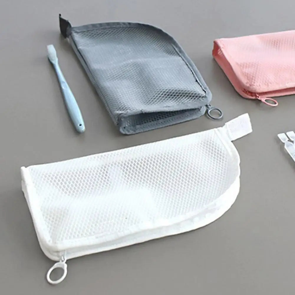 Standing Mesh Toiletry Bag | Foldable Travel Organizer Pouch Travel Toiletry Bag QXL