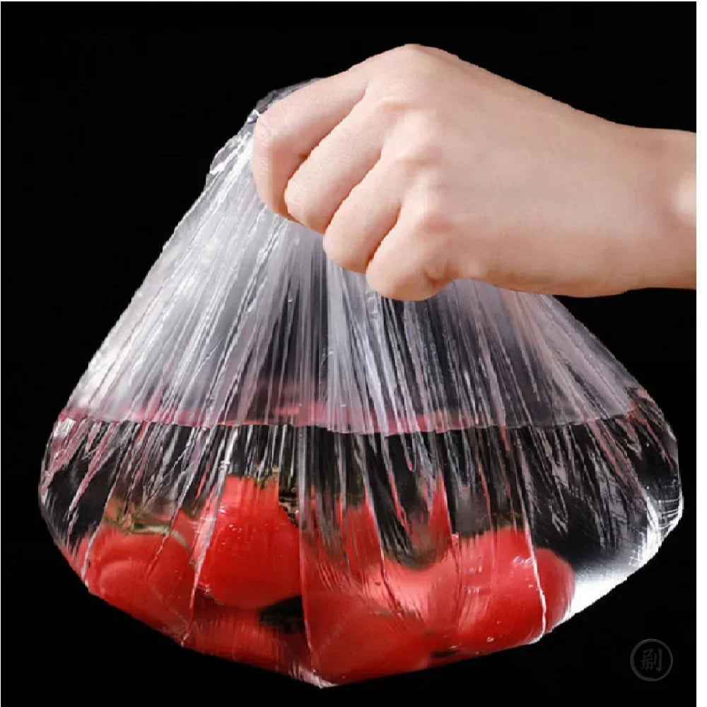 100-Pack Elastic Food Covers | Disposable Bowl Lids & Wraps Disposable Food Covers QXL