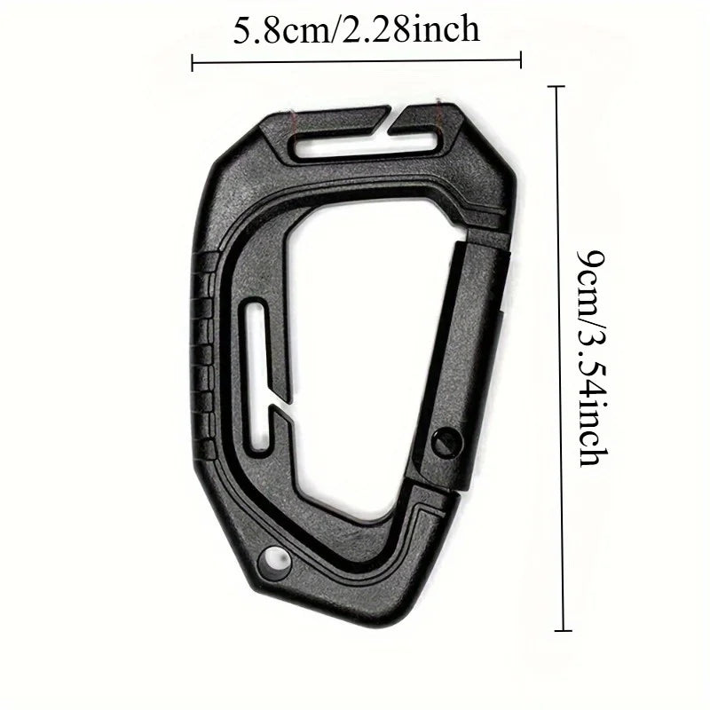 Tactical Carabiners Fast Spring D-Clip Hook for MOLLE Webbing Tactical Carabiner Clip QXL