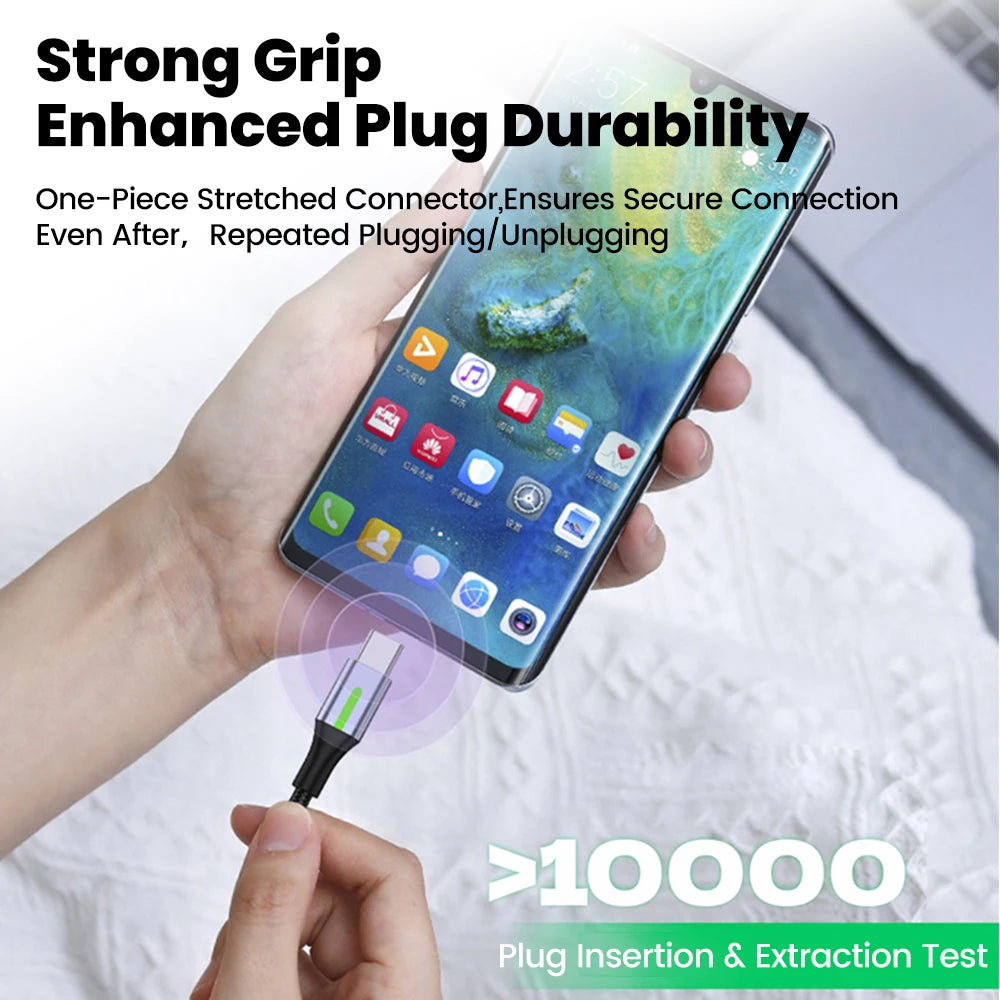 USB-A to USB-C 66W Fast Charging Cable – 0.25M & 0.5M USB-C Charging Cable QXL