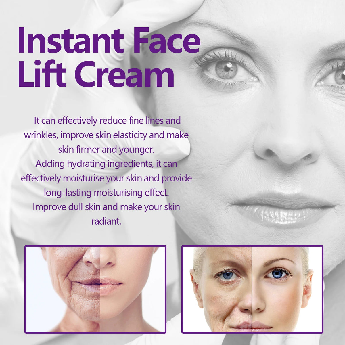 HOEGOA Hyaluronic Acid Face Lift Cream – Firm & Brighten 30ml Face Lift Cream QXL