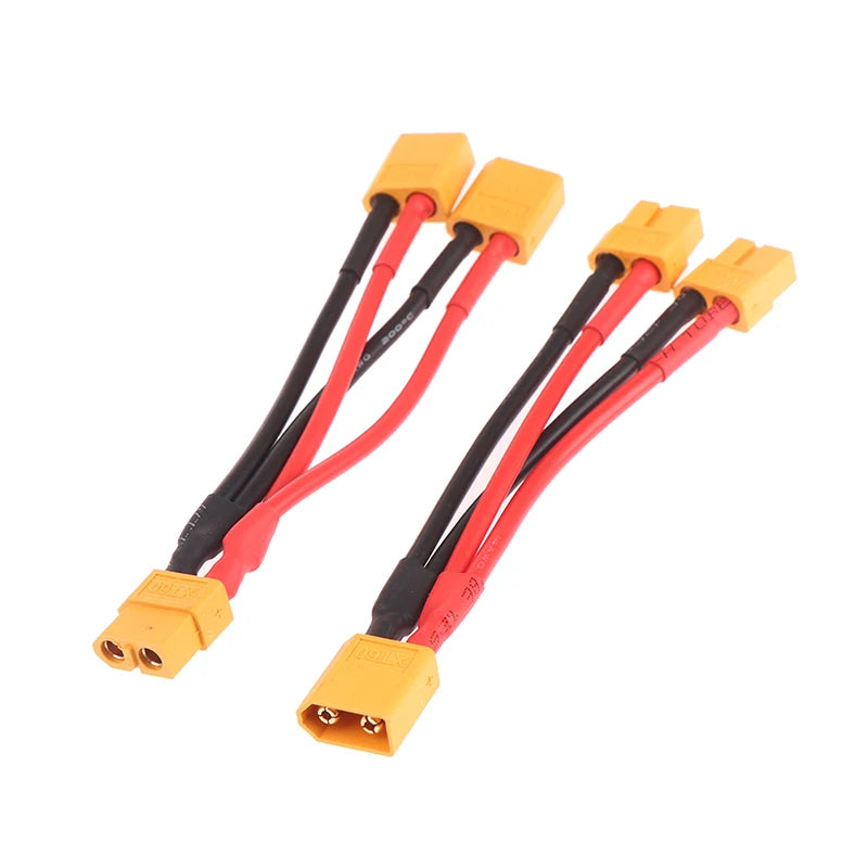 XT60 Y Splitter 3-Way 14AWG Silicone Cable RC Battery Connector RC Battery Connector QXL