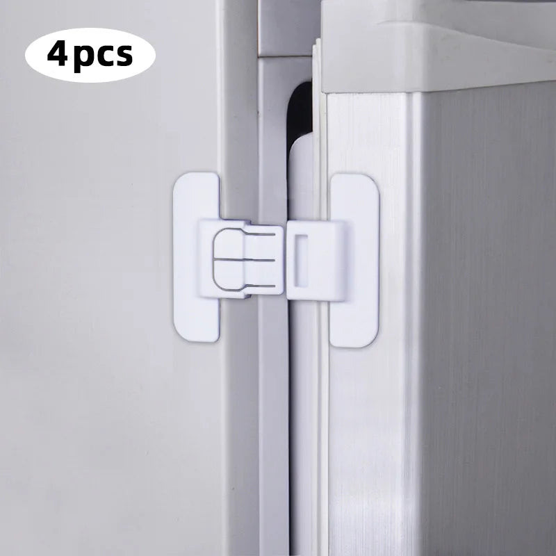 Baby Cabinet & Drawer Safety Locks – 4-Pack Anti-Pinch Buckle Baby Cabinet Lock QXL