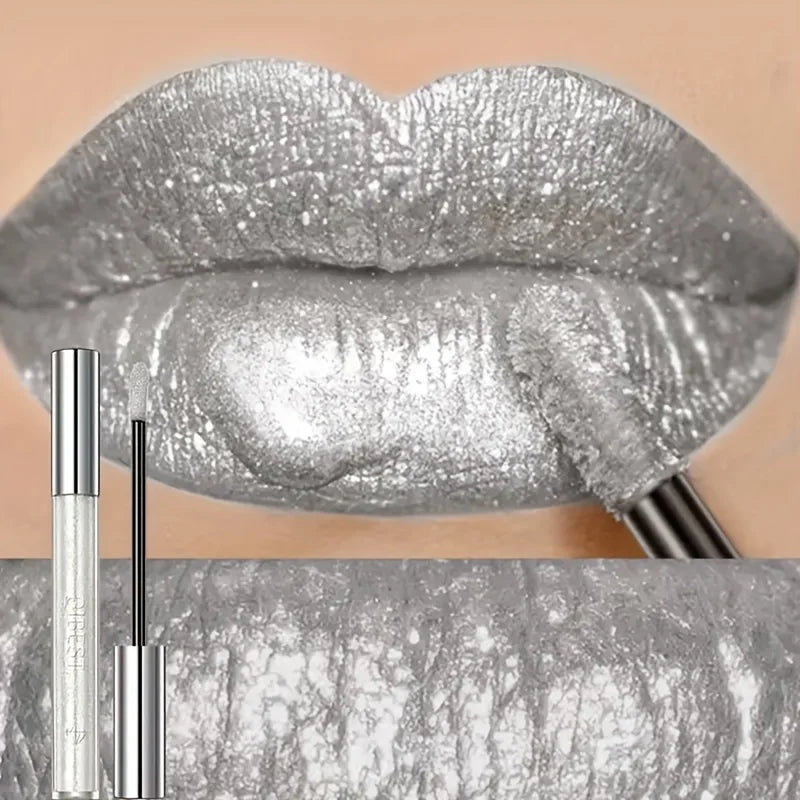 Sparkling Diamond Lip Gloss | Shimmer, Long-Lasting, Non-Stick Shimmer Lip Gloss QXL