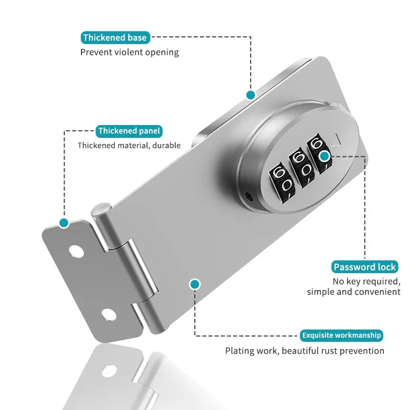 Child Safety Cabinet & Drawer Lock | Double Opening Silver Cabinet Safety Lock QXL