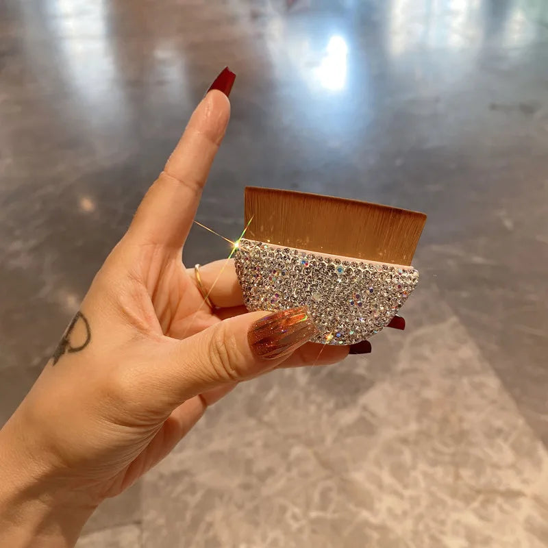 Diamond-Encrusted Foundation Brush | Loose Powder Makeup Tool Foundation Makeup Brush QXL