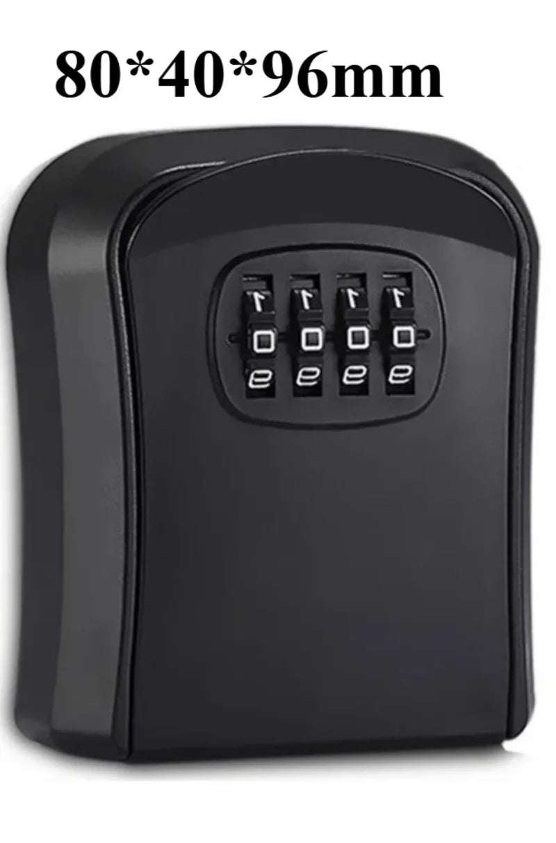 Wall Mounted 4-Digit Combination Key Lock Box | Outdoor Safe Key Lock Box QXL BLACK Medium size