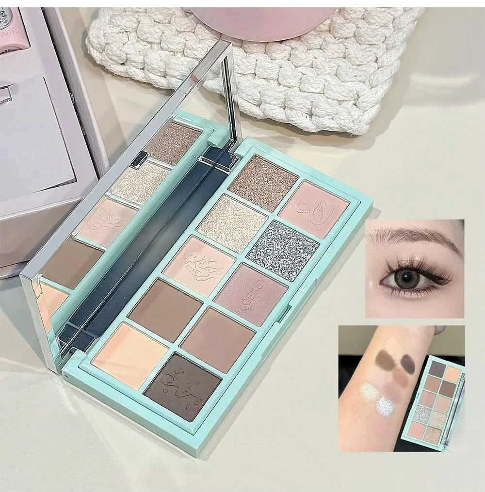 NICEKEY 9-Piece Makeup Kit – Lip Gloss, Eyeshadow & Necklace Makeup Gift Set QXL