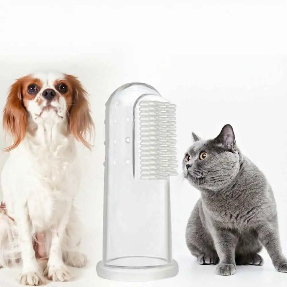 Soft Silicone Pet Finger Toothbrush for Dogs & Cats Pet Finger Toothbrush QXL