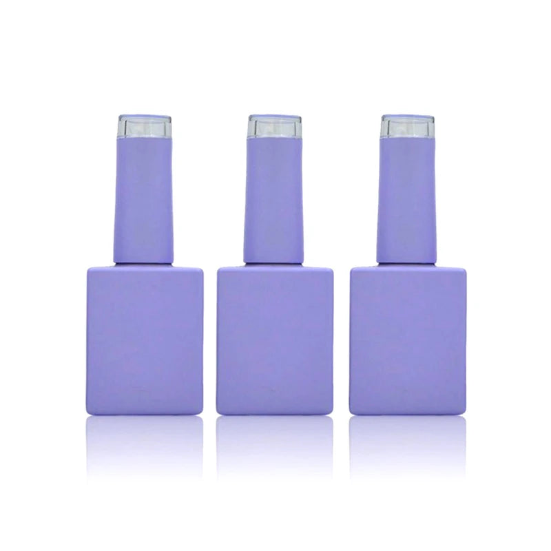 15ml Glass Nail Polish Bottle with Brush – Empty Cosmetic Jar Nail Polish Bottle QXL