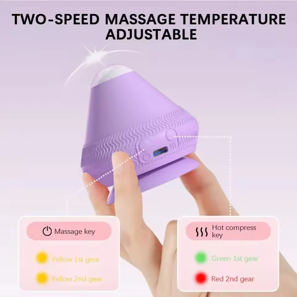 Vibrating Silicone Massage Ball | 2-Speed Heat & Vibration Vibrating Massage Ball QXL