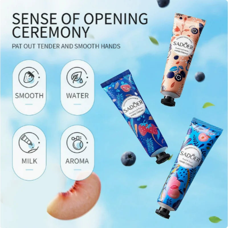 WIYUN 5-Pack Fruit Hand Cream Set | Moisturizing Lotion Hand Cream Set QXL