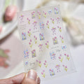5D Nail Art Stickers – Plaid Bear Butterfly Flower Decals Nail Art Stickers QXL to5698