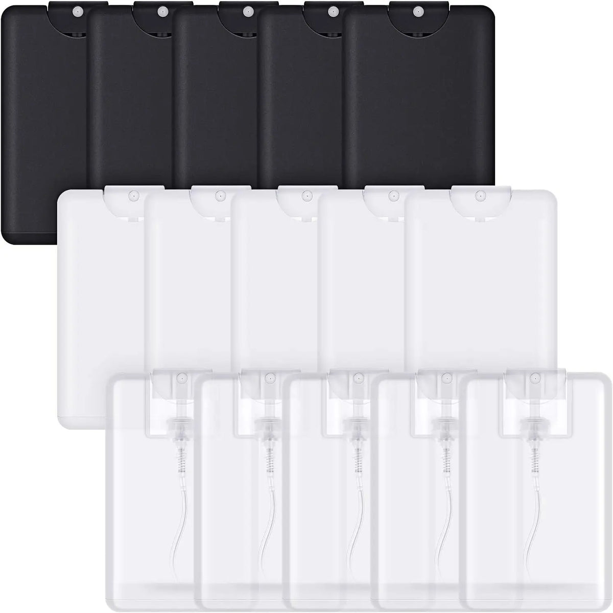 15-Pack 20ml Refillable Perfume Spray Bottles | Card Case Style Perfume Spray Bottles QXL Plastic Mixed Color 15pcs 650mL