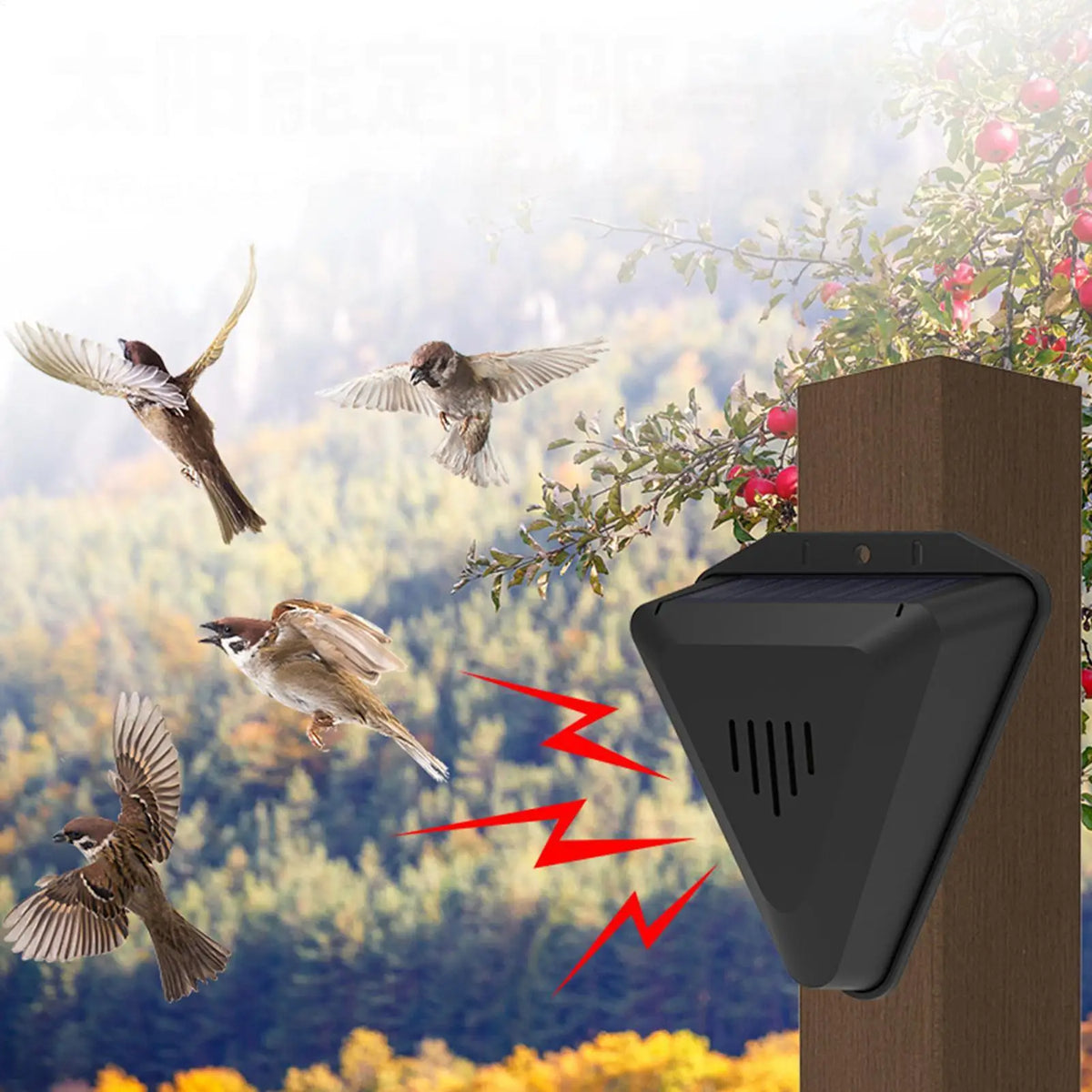 Solar Bird Repeller with Sound | Waterproof Outdoor Deterrent Solar Animal Repeller QXL