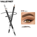 3-Color Waterproof Double-Ended Eyebrow Pencil + Built-In Brush Eyebrow Pencil QXL 01