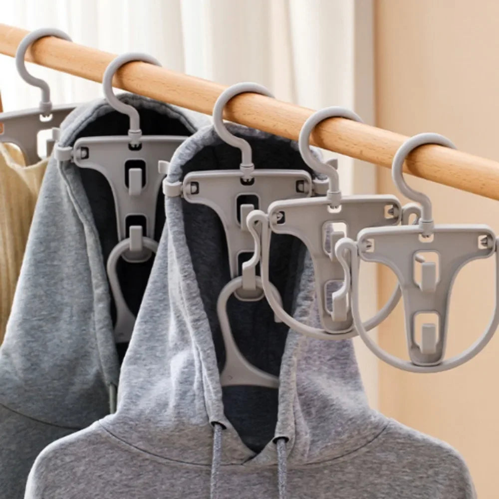 Foldable Hooded Sweatshirt Drying Rack | Windproof Clip Frame Clothes Drying Rack QXL