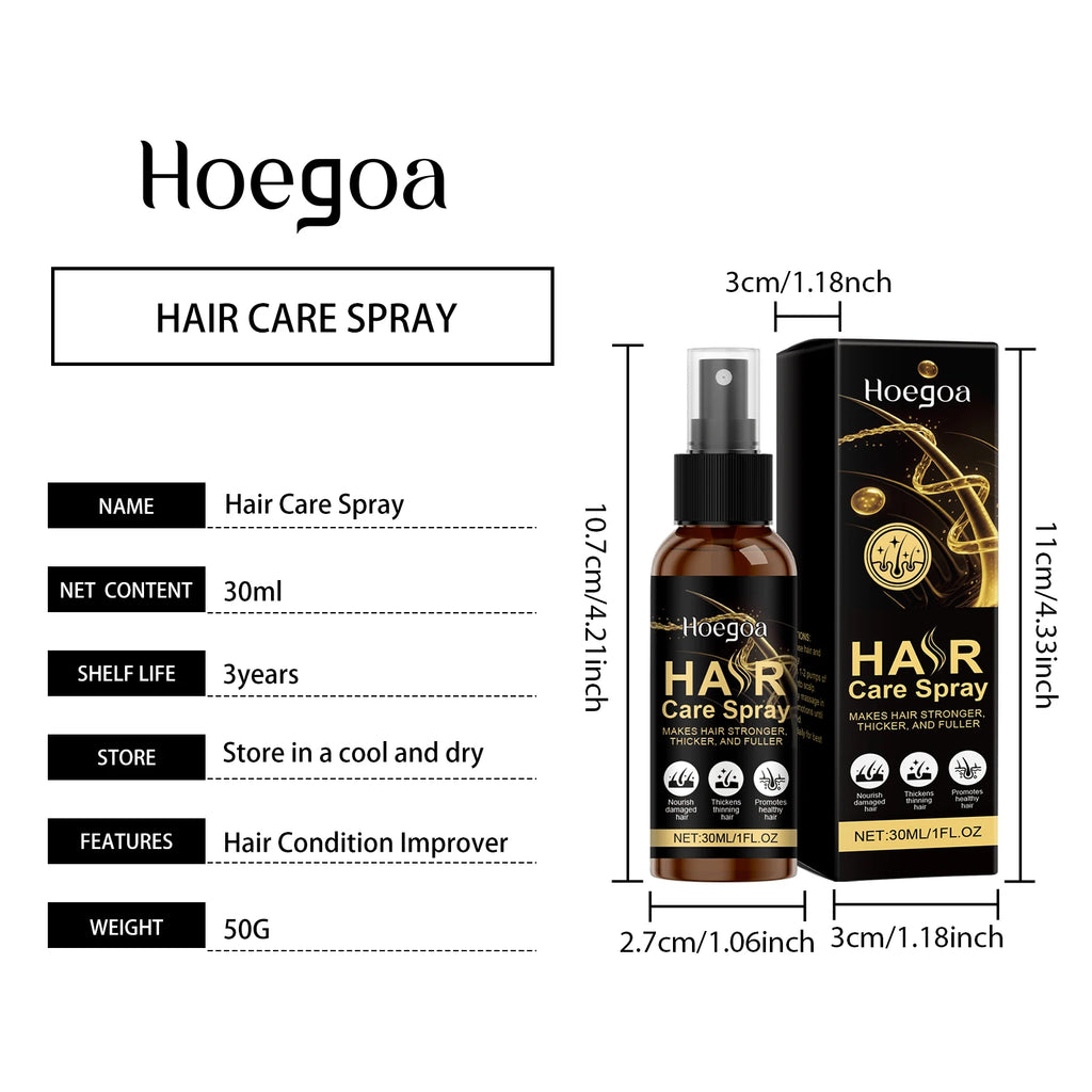 HOEGOA Herbal Hair Density Serum Spray | Scalp & Strength Hair Serum Spray QXL Smoothing