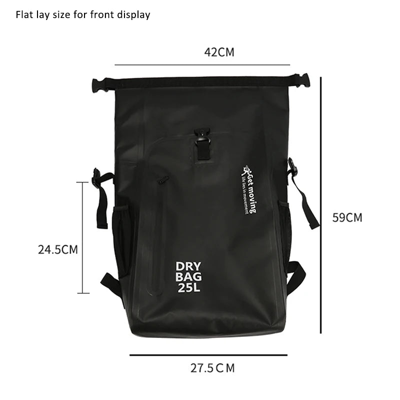 25L Waterproof Dry Bag PVC Backpack | Rafting & Outdoor Waterproof Dry Bag QXL