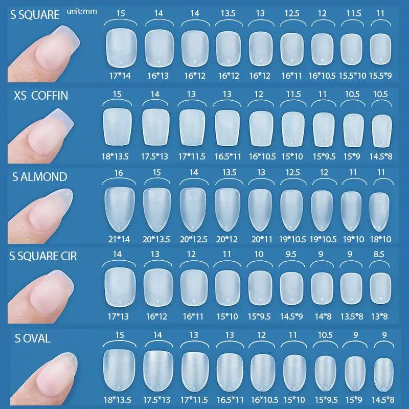 300-Pc Matte Soft Gel Nail Tips | Full Cover Almond Extensions Gel Nail Tips QXL