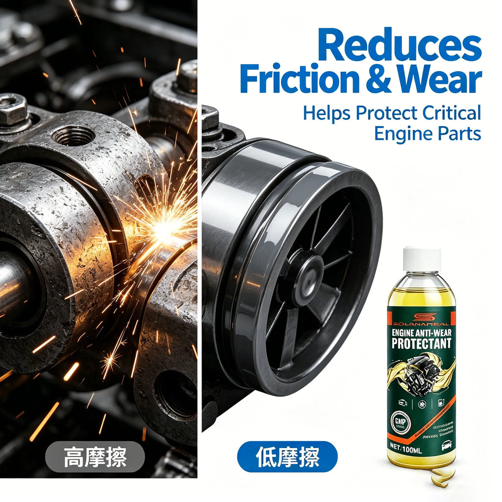 Engine Anti-Wear Protectant 100ml | Reduce Friction & Extend Life Engine Oil Additive QXL
