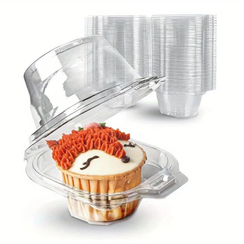 PET Clear Cupcake Containers – Disposable Single & Double Boxes Cupcake Packaging Boxes QXL