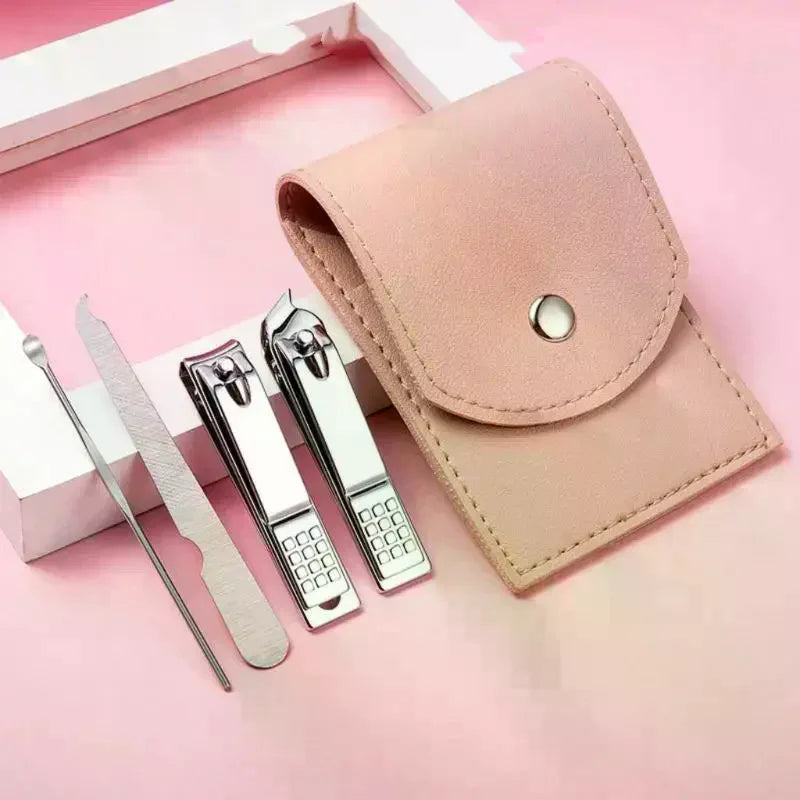 4-Piece Nail Clipper Set with PU Leather Travel Case | BMPEIC Nail Clipper Set QXL