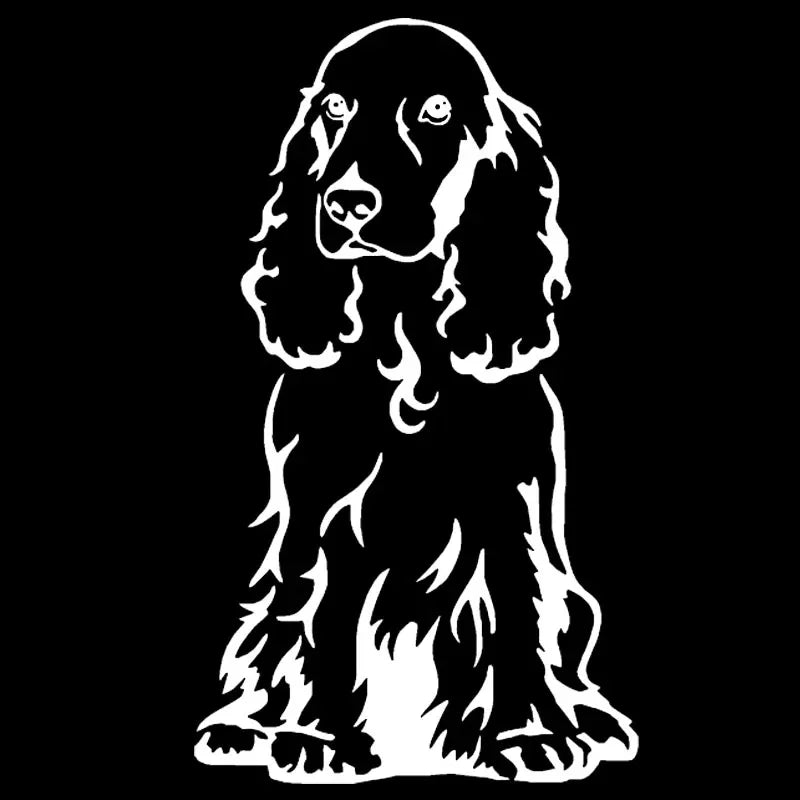 Cocker Spaniel Vinyl Decal | Waterproof Car & Laptop Sticker Vinyl Decal Sticker QXL WHITE 15cm