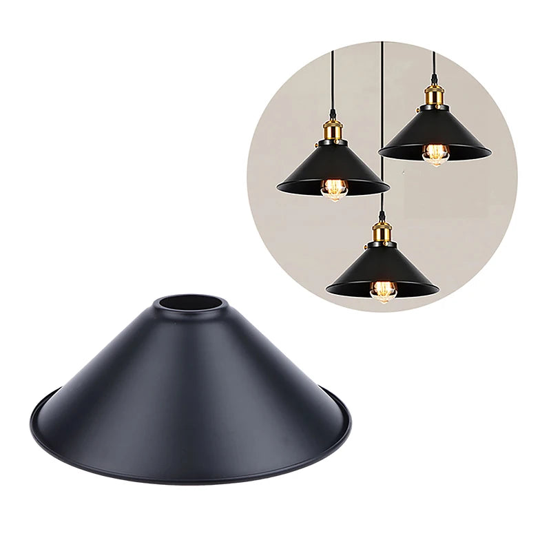 Black Iron Industrial Lampshade | E27 Chandelier & Wall Lamp Iron Lampshade QXL Default Title