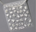 5D Bronzing Star Moon Nail Art Stickers | Gold Silver Decals