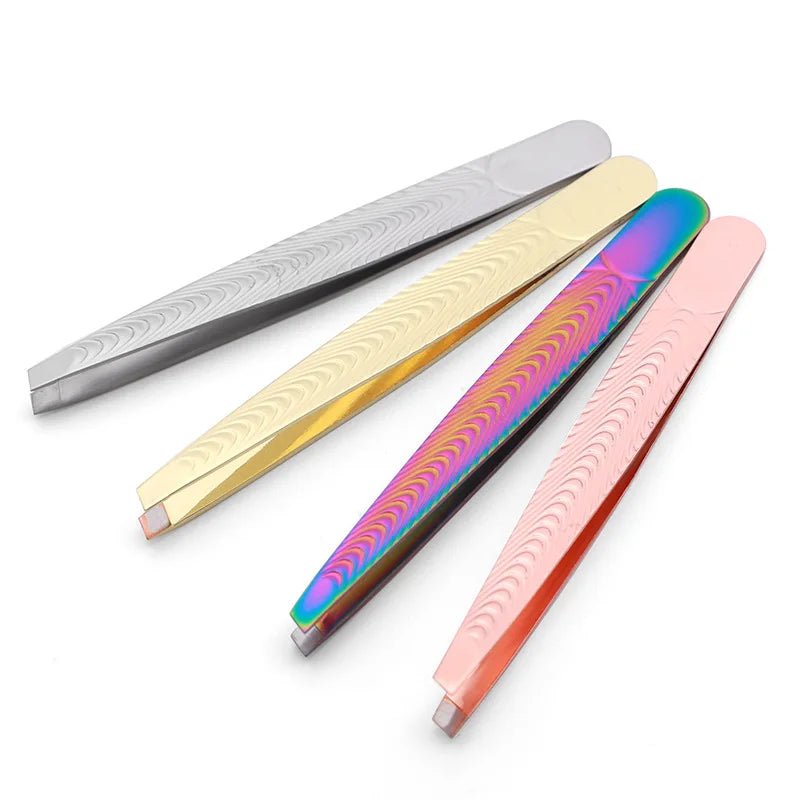 FUMOSIK Stainless Steel Tweezers | Eyebrow & Lash Tool Precision Tweezers QXL