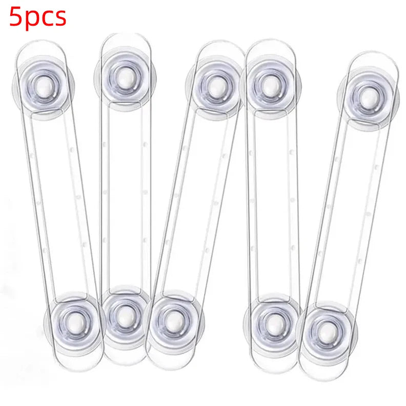Baby Cabinet & Drawer Safety Locks – Transparent Strap 3/5 Pack Baby Safety Lock QXL B205Transparent 5pcs