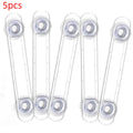 Baby Cabinet & Drawer Safety Locks – Transparent Strap 3/5 Pack Baby Safety Lock QXL B205Transparent 5pcs