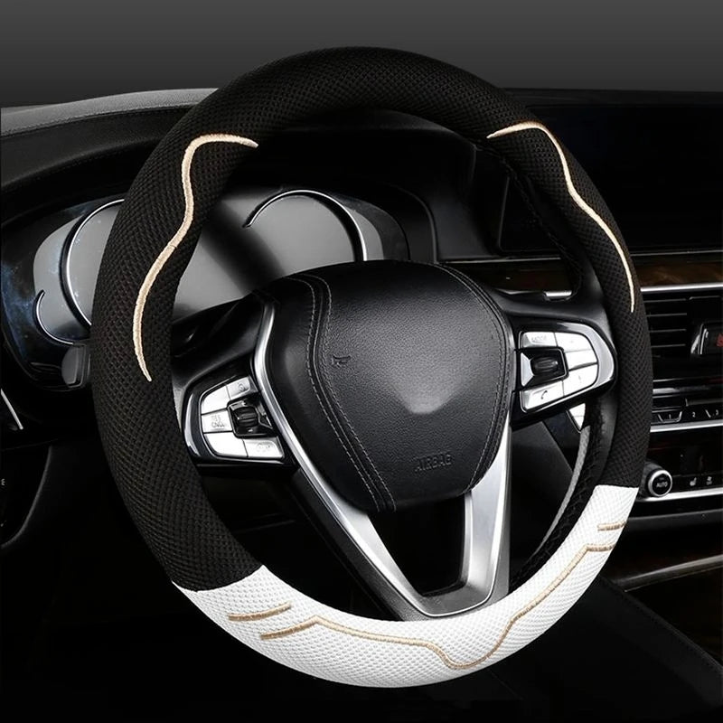 38cm Cartoon Plush Car Steering Wheel Cover – Non-Slip Steering Wheel Cover QXL