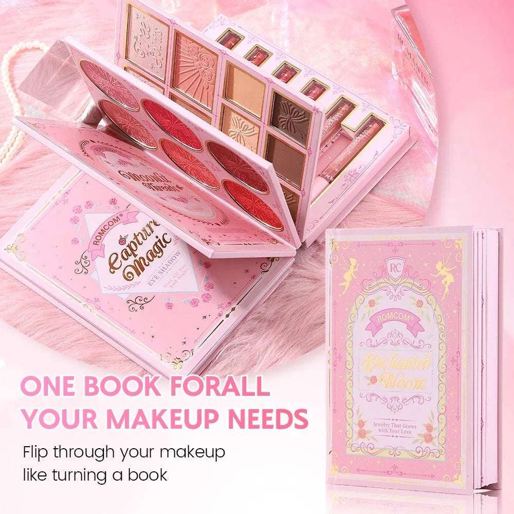 ROMCOM 5-Layer Makeup Book Palette | Full Face Kit 48 Eyeshadow Makeup Palette Set QXL