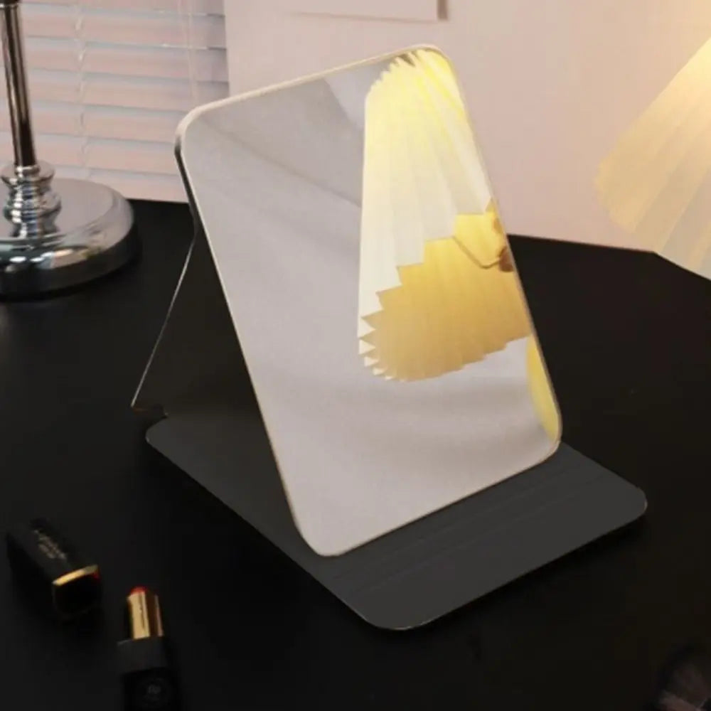 Folding Floral Desktop Makeup Mirror | Flip-Top Compact Desktop Makeup Mirror QXL